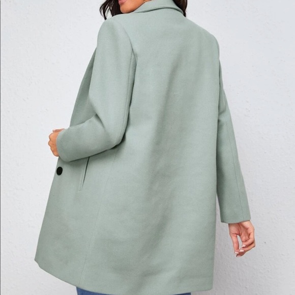 Wool like classic peacoat jacket pastel pink - Picture 6 of 9